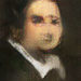 Portrait of Edmond Belamy (detail) created by GAN (Generative Adversarial Network)